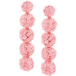Sachin + Babi Pink Cluster Bouquet Clip-on Earrings